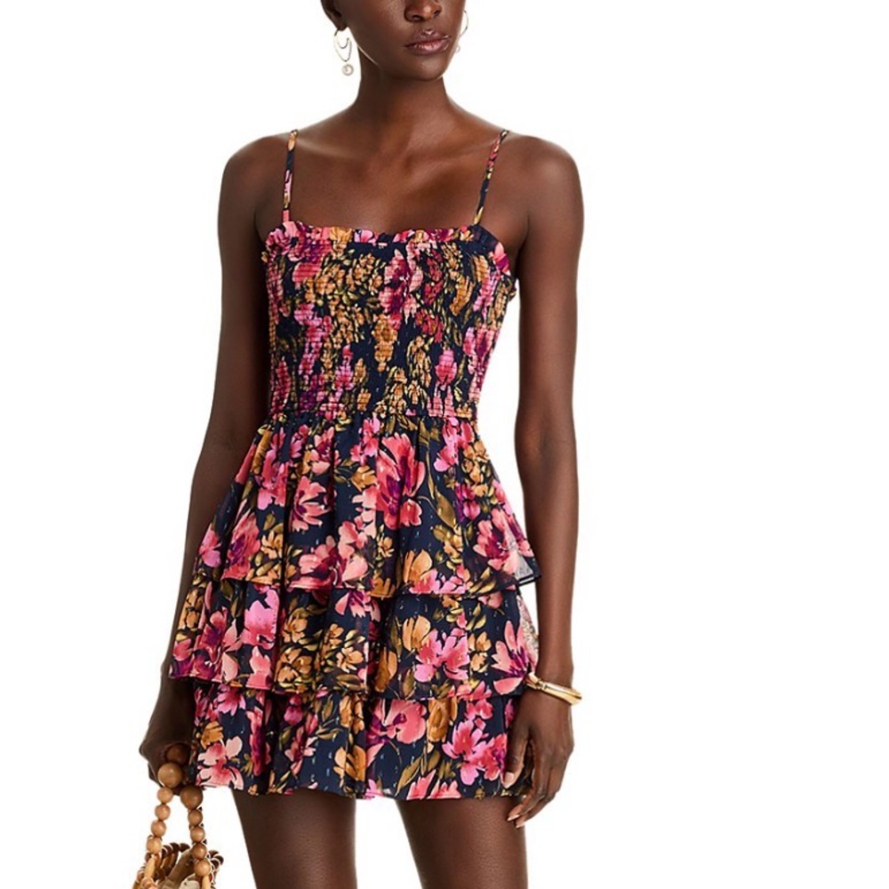 Aqua Multicolor Floral Dress